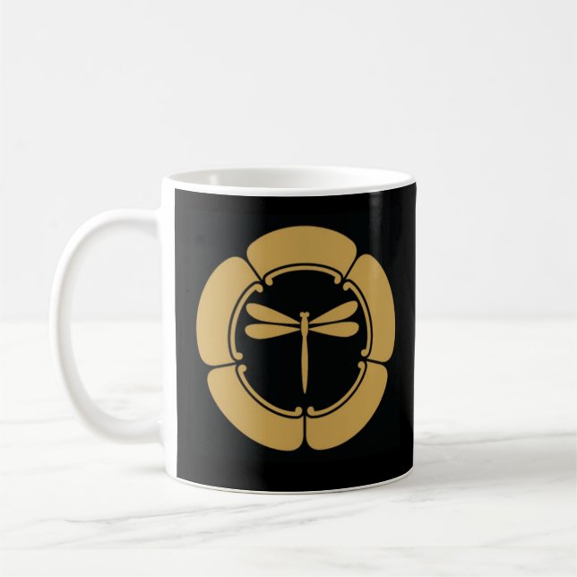 Tonbo Gold oki with Kanji Coffee Mug (Left)