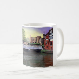 Tonbridge Castle by the River Medway Coffee Mug