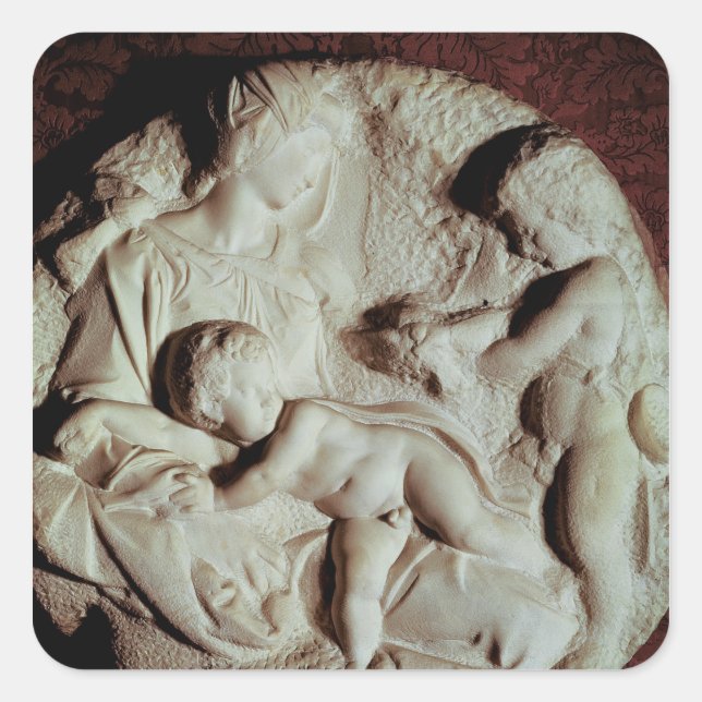 Tondo Taddei circular stone Square Sticker (Front)