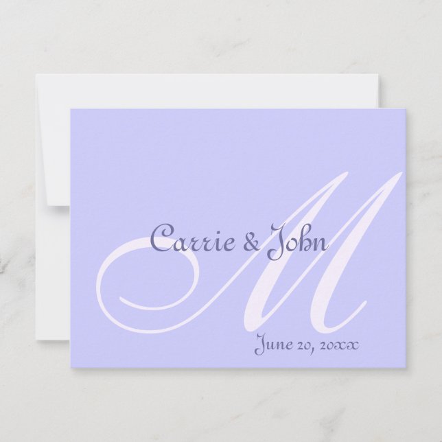 Tone on Tone Monograms Invitation (Front)