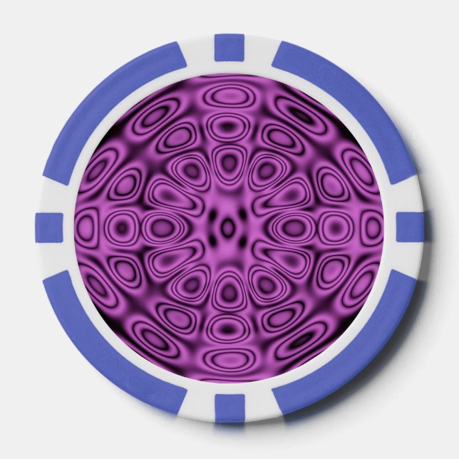 Tone on Tone Purple Diffraction Illusion Poker Chips (Front)