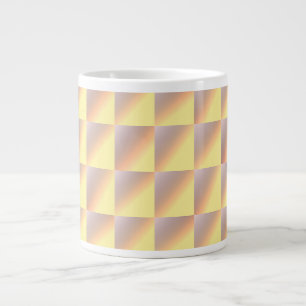 Tone-on-tone squares. large coffee mug