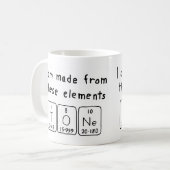 Tone periodic table name mug (Front Left)