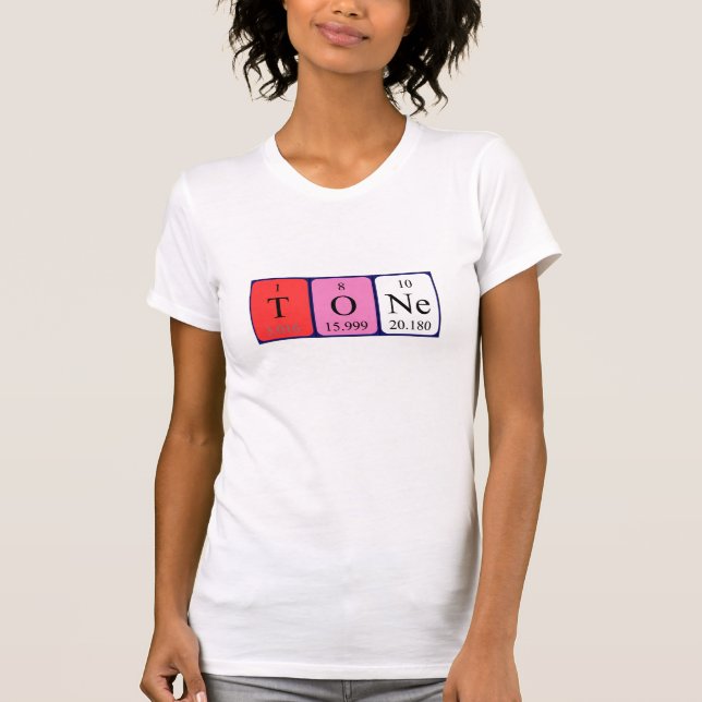 Tone periodic table name shirt (Front)