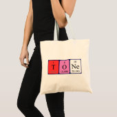 Tone periodic table name tote bag (Front (Product))