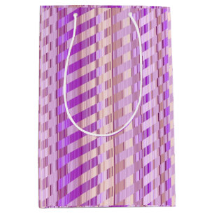 Tones of Purple Stripes Medium Gift Bag