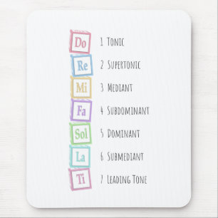 Tones of the Scale Solfeggio Musical Baby Blocks Mouse Mat