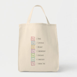 Tones of the Scale Solfeggio Musical Baby Blocks Tote Bag