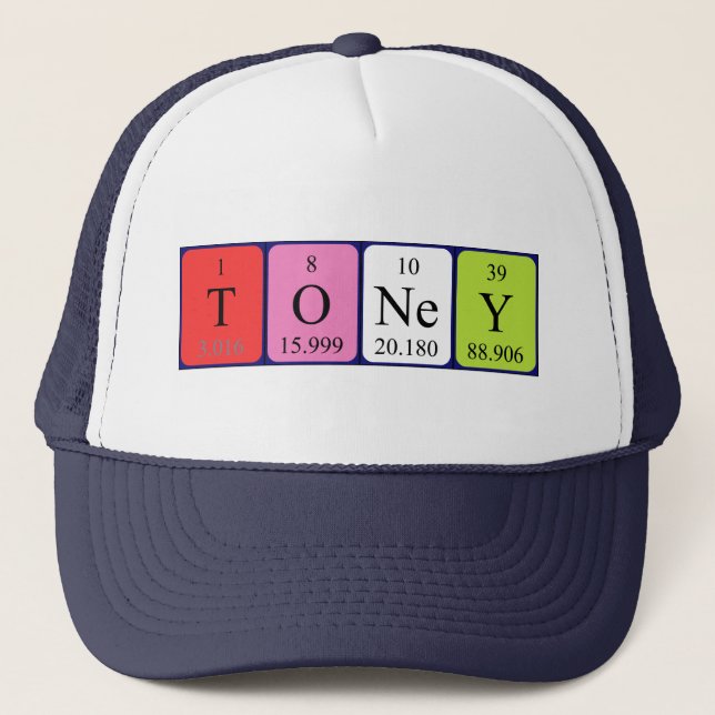 Toney periodic table name hat (Front)