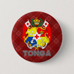 Tonga Coat of Arms 6 Cm Round Badge