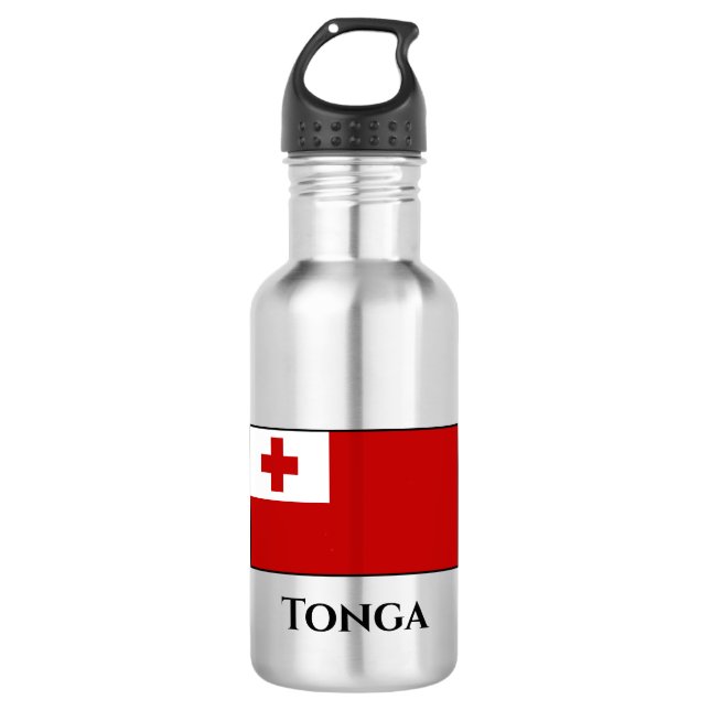 Tonga Flag 532 Ml Water Bottle (Front)