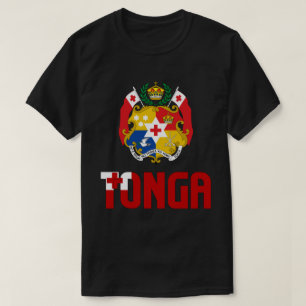 Tonga Flag and Coat Of Arms Patriotic T-Shirt