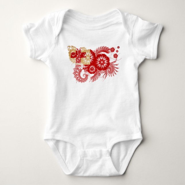 Tonga Flag Baby Bodysuit (Front)