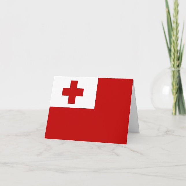 Tonga Flag Card (Front)