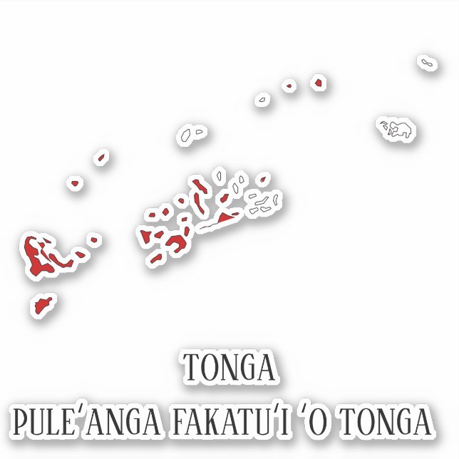 Tonga Flag Charming Patriotic Map (Front)