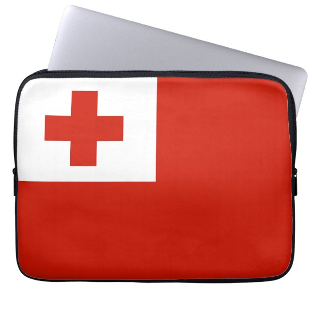 Tonga flag laptop sleeve (Front)