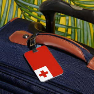 Tonga flag luggage tag