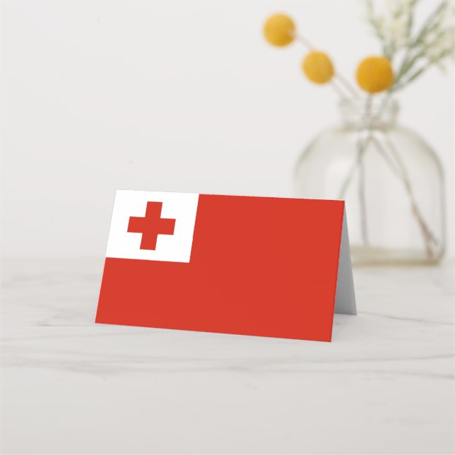 Tonga flag place card (Front)