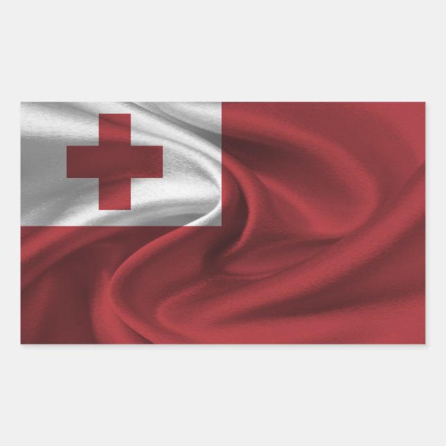Tonga Flag Rectangular Sticker (Front)