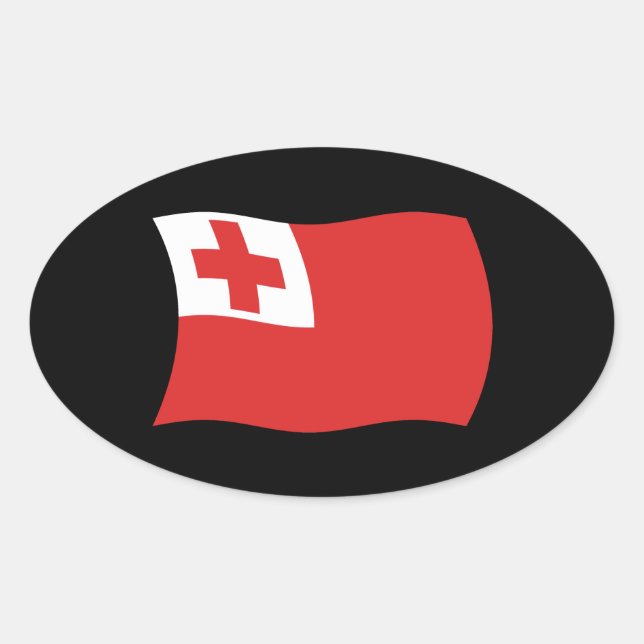 Tonga Flag Sticker (Front)