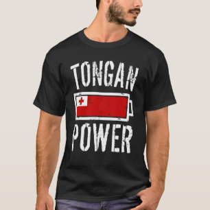 Tonga Flag T-Shirt Tongan Power Battery Proud Tee