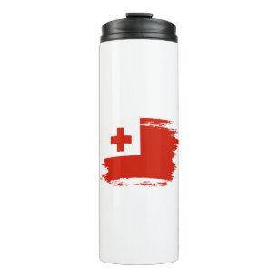 Tonga flag thermal tumbler