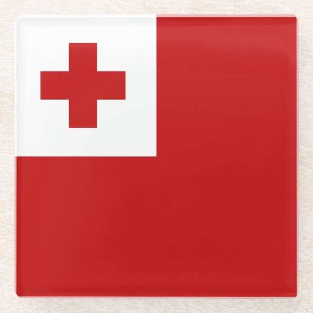 Tonga Glass Coaster (Front)