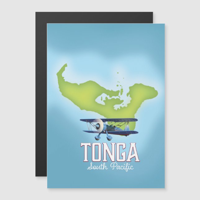 Tonga Map Flight travel poster (Front/Back)