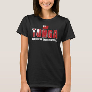 Tonga No Winners Only Survivors Tonga Rugby T-Shirt