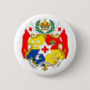Tonga Official Coat Of Arms Heraldry Symbol 6 Cm Round Badge