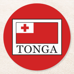 Tonga Round Paper Coaster