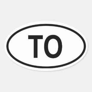 Tonga "TO" Oval Sticker