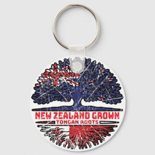 Tonga Tongan New Zealander New Zealand Tree Roots Key Ring