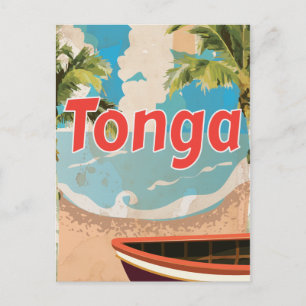 Tonga Vintage vacation Poster Postcard