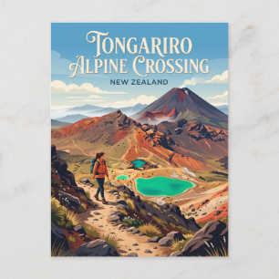 Tongariro Alpine Crossing New Zealand Postcard