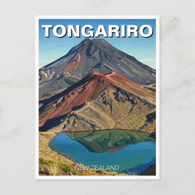 Tongariro National Park New Zealand Travel Postcard (Front)