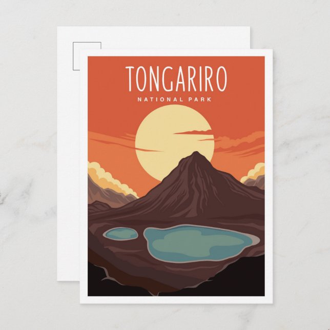 Tongariro National Park New Zealand Travel Postcard (Front/Back)