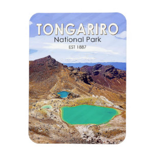 Tongariro National Park New Zealand Vintage  Magnet