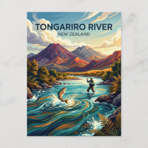 Tongariro River New Zealand Postcard