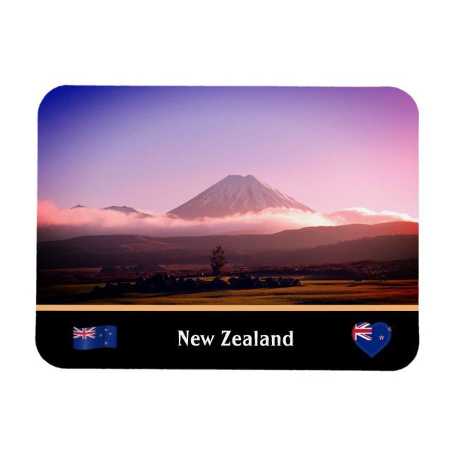 Tongariro, Vulcano & New Zealand /Aotearoa Magnet (Horizontal)