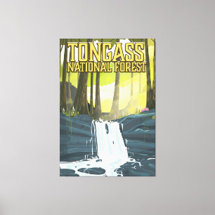 Tongass National Forest travel poster Canvas Print