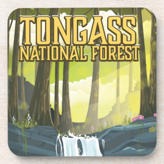 Tongass National Forest travel poster Coaster