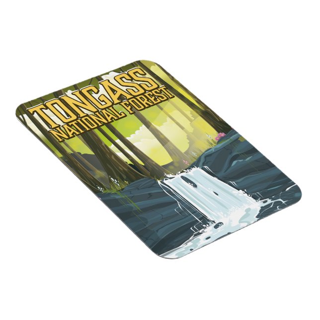 Tongass National Forest travel poster Magnet (Right Side)