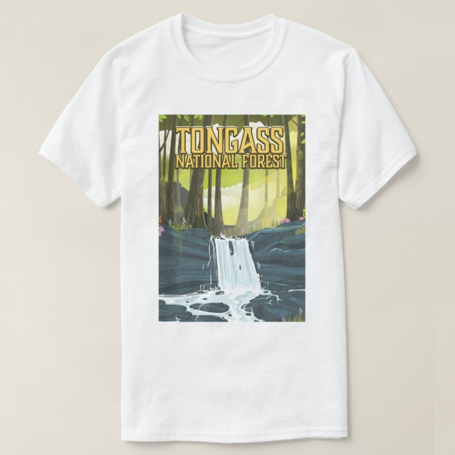 Tongass National Forest travel poster T-Shirt (Design Front)