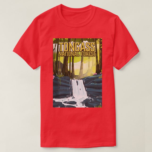 Tongass National Forest travel poster T-Shirt (Design Front)