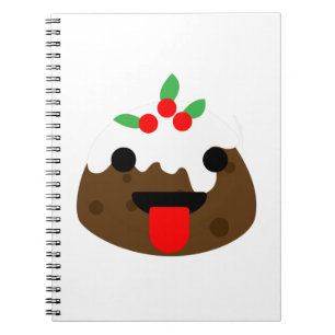 tongue christmas pudding notebook