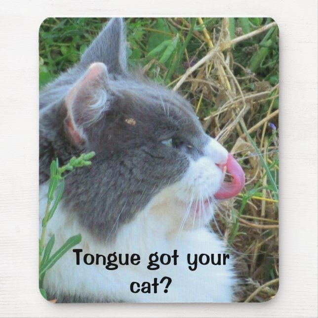Tongue got your cat? Hank Font Mouse Mat (Front)