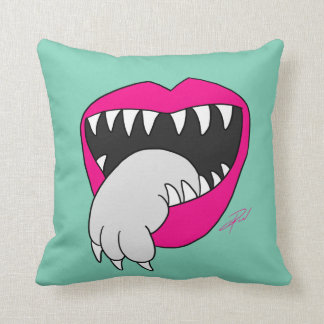 Tongue Got Your Cat Pillow! by Jesse Lebon Cushion