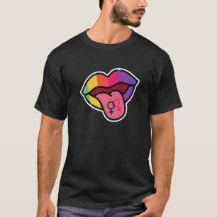 Tongue Lgbtq Butch Lesbian Lgbt Lesbian Pride Flag T-Shirt