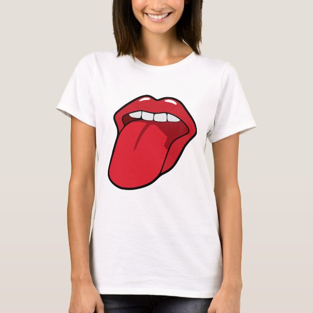 TONGUE MOITH LIPS T-SHIRTS TEES (Front)